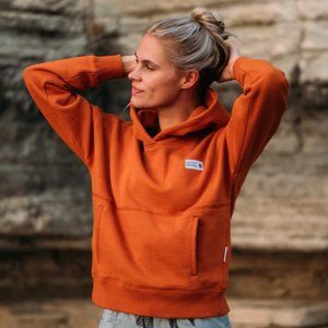 Beardedgoat | Tops | Beardedgoat Overnight Hoodie Sweatshirt Burnt Orange  Drop Shoulder Size Medium | Poshmark